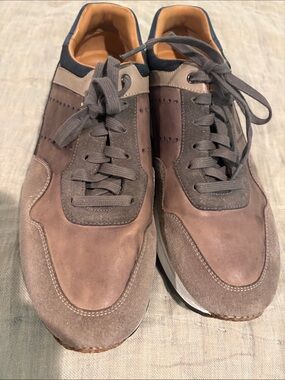 Magnanni Men's Casual Lace-Up Sneakers in blue and gray  9.5
